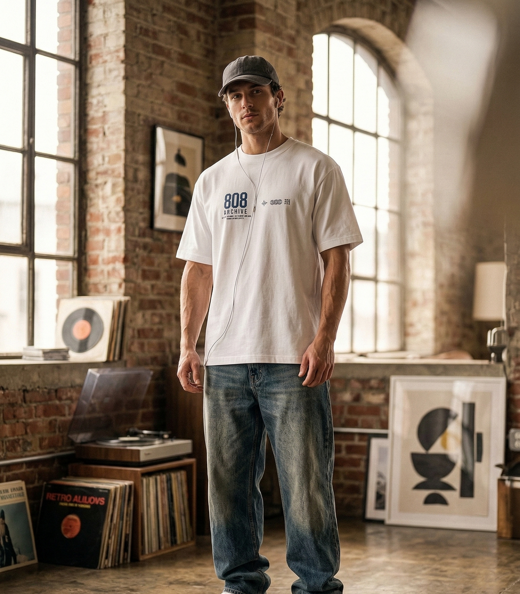 "Archive Life" Heavyweight Oversized Tee